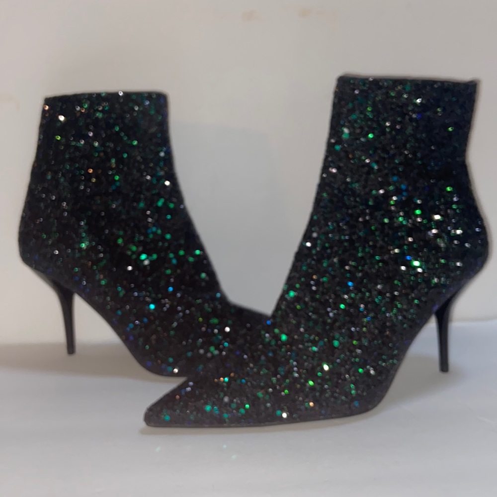 Topshop sparkly point toe boots